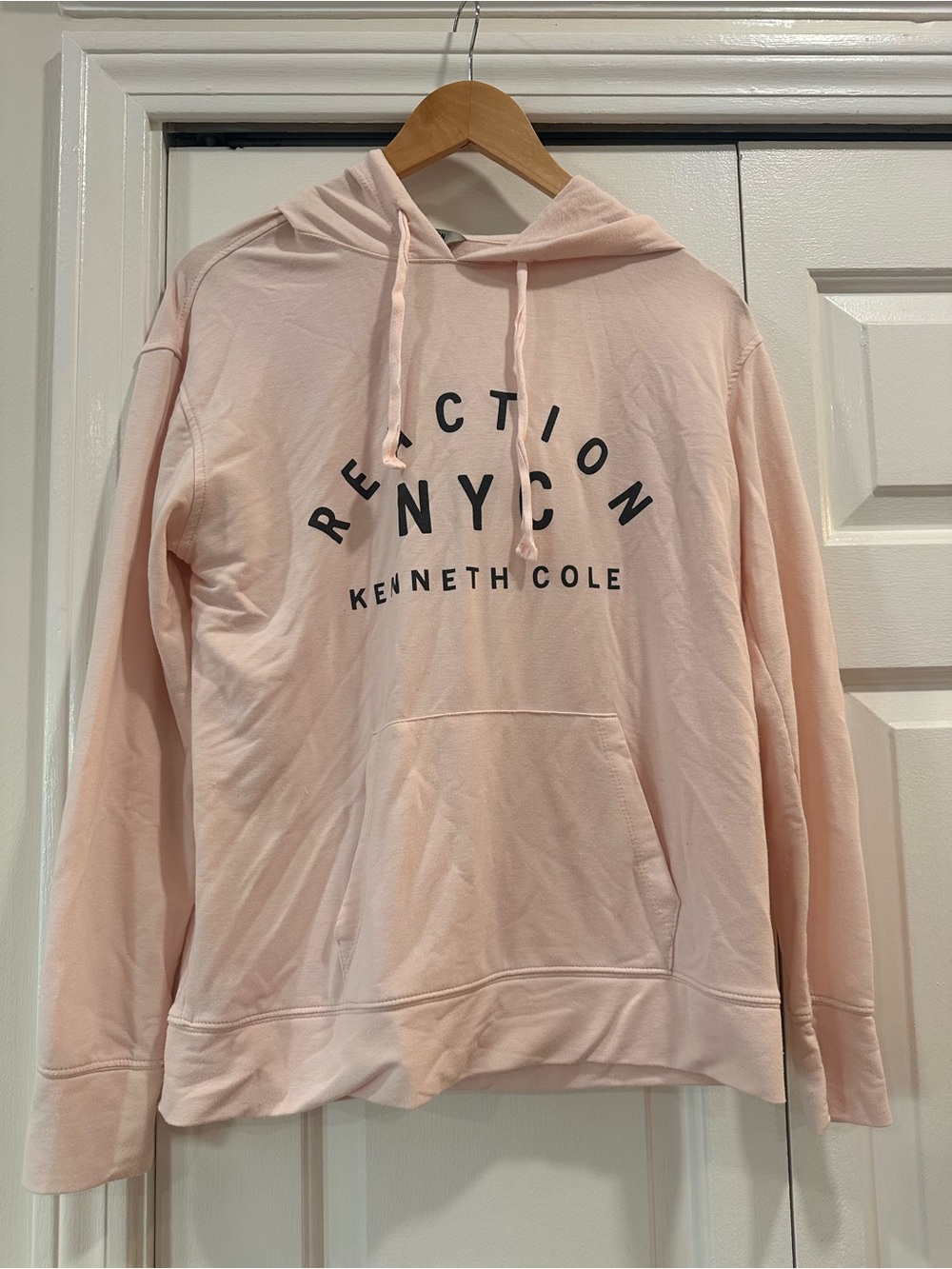 Kenneth Cole Light Pink Pullover Hoodie with Front Pocket